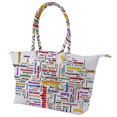 Writing Author Motivation Words Canvas Shoulder Bag by Sarkoni