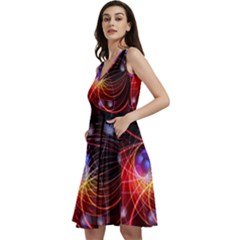 Physics Quantum Physics Particles Sleeveless V-neck Skater Dress With Pockets by Sarkoni