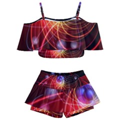 Physics Quantum Physics Particles Kids  Off Shoulder Skirt Bikini by Sarkoni