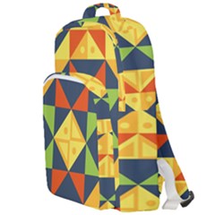 Background Geometric Color Double Compartment Backpack by Sarkoni