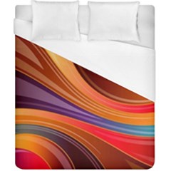 Abstract Colorful Background Wavy Duvet Cover (california King Size) by Sarkoni