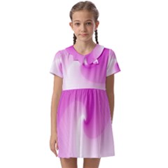 Abstract Spiral Pattern Background Kids  Asymmetric Collar Dress by Sarkoni