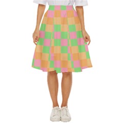 Checkerboard Pastel Squares Classic Short Skirt by Grandong