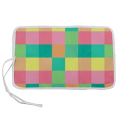 Checkerboard Pastel Square Pen Storage Case (m) by Grandong