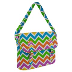 Chevron Pattern Design Texture Buckle Messenger Bag by Apen