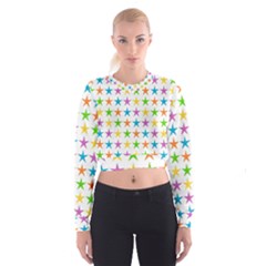 Star Pattern Design Decoration Cropped Sweatshirt by Apen