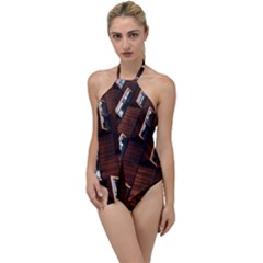 Abstract Architecture Building Business Go With The Flow One Piece Swimsuit by Amaryn4rt