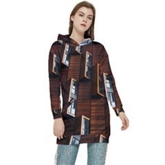 Abstract Architecture Building Business Women s Long Oversized Pullover Hoodie by Amaryn4rt