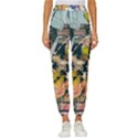 Art Graffiti Abstract Vintage Lines Women s Cropped Drawstring Pants View1