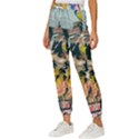 Art Graffiti Abstract Vintage Lines Women s Cropped Drawstring Pants View2