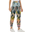 Art Graffiti Abstract Vintage Lines Women s Cropped Drawstring Pants View3