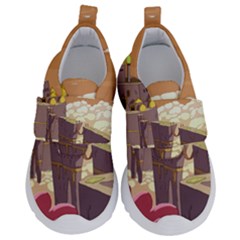 Animated Castle Illustration Adventure Time Cartoon Nature Kids  Velcro No Lace Shoes by Sarkoni