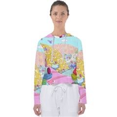 Pillows And Vegetable Field Illustration Adventure Time Cartoon Women s Slouchy Sweat by Sarkoni