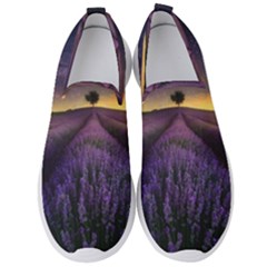 Bed Of Purple Petaled Flowers Photography Landscape Nature Men s Slip On Sneakers by Sarkoni