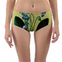 Botanical Plants Green Reversible Mid-Waist Bikini Bottoms View1