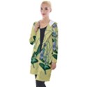 Botanical Plants Green Hooded Pocket Cardigan View1