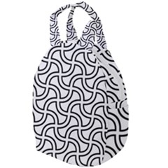 Pattern Monochrome Repeat Black And White Travel Backpack by Pakjumat