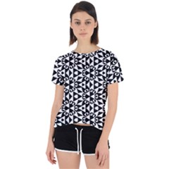 Geometric Tile Background Open Back Sport T-shirt by Apen