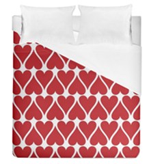 Hearts Pattern Seamless Red Love Duvet Cover (queen Size) by Apen