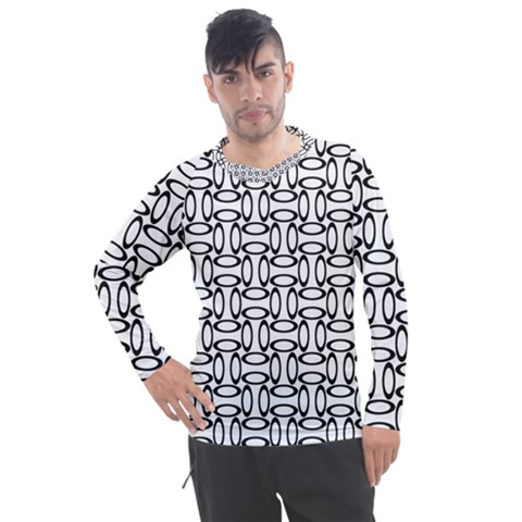 Ellipse Pattern Ellipse Dot Pattern Men s Pique Long Sleeve T-shirt by Apen