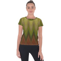 Zig Zag Chevron Classic Pattern Short Sleeve Sports Top  by Apen