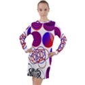 Illusion Optical Illusion Pattern Long Sleeve Hoodie Dress View1