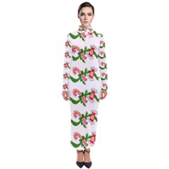 Sweet Christmas Candy Cane Turtleneck Maxi Dress by Modalart