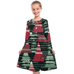 Christmas Trees Kids  Midi Sailor Dress by Modalart