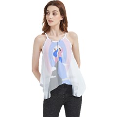 Achievement Success Mountain Clouds Flowy Camisole Tank Top by Modalart