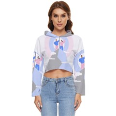 Achievement Success Mountain Clouds Women s Lightweight Cropped Hoodie by Modalart