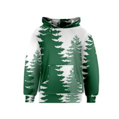 Pine Trees Spruce Tree Kids  Pullover Hoodie by Modalart