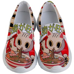 Ramen Cat Noodles Cute Japanes Kids Lightweight Slip Ons by Modalart