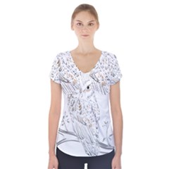 Owl Bird Wildlife Bird Of Prey Short Sleeve Front Detail Top by Modalart