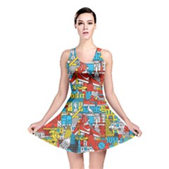 Just Do It Pattern Reversible Skater Dress by Bedest