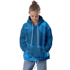 Abstract Classic Blue Background Kids  Oversized Hoodie by Ndabl3x