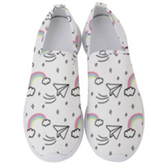 Cute Art Print Pattern Men s Slip On Sneakers by Ndabl3x