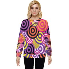 Abstract Circles Background Retro Hidden Pocket Sweatshirt by Ravend