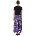 Squiggly Lines Blue Ombre Flared Maxi Skirt View2