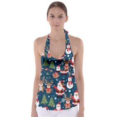 Christmas Decoration Tie Back Tankini Top by Ravend