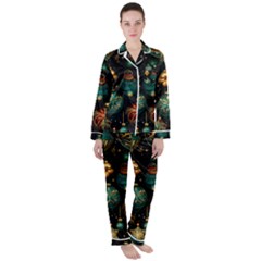 Christmas Ornaments Pattern Women s Long Sleeve Satin Pajamas Set	 by Ravend