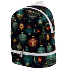 Christmas Ornaments Pattern Zip Bottom Backpack by Ravend