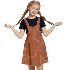 Autumn Leaves Repeat Pattern Kids  Apron Dress by Ravend