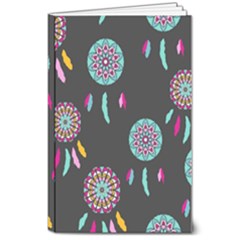 Dreamcatcher Seamless American 8  X 10  Softcover Notebook by Ravend