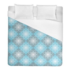 White Light Blue Gray Tile Duvet Cover (full/ Double Size) by Ravend