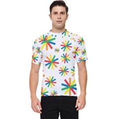 Celebrate Pattern Colorful Design Men s Short Sleeve Rash Guard by Ravend