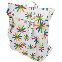 Celebrate Pattern Colorful Design Buckle Up Backpack by Ravend