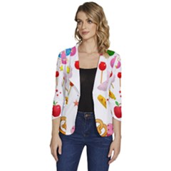 Summer Fair Food Goldfish Women s One-button 3/4 Sleeve Short Jacket by Ravend