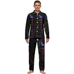 Hong Kong China Asia Skyscraper Men s Long Sleeve Velvet Pocket Pajamas Set by Amaryn4rt