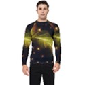 Particles Vibration Line Wave Men s Long Sleeve Rash Guard View1