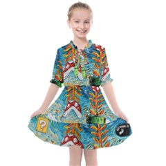 Cartoon Game Games Starry Night Doctor Who Van Gogh Parody Kids  All Frills Chiffon Dress by Modalart